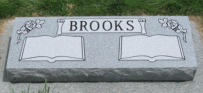 BV023: Bluestone Custom Designed Bevel Headstones for the Brooks family