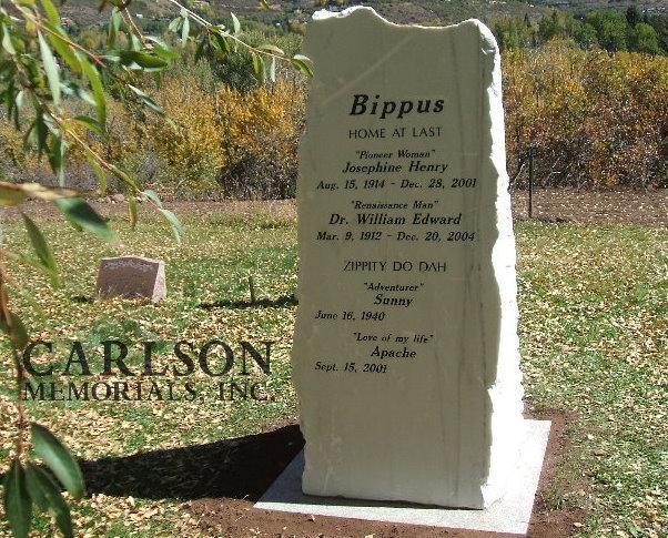 memorials in Glade Park for the Bippus family 