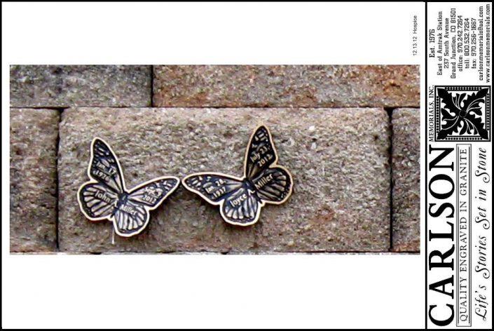 Bronze Memorials Butterflies for the Miller family