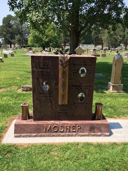 Memorial Headstone for the Mosher family