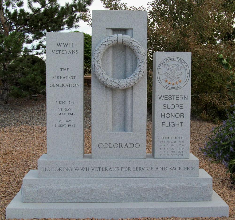 Custom Engraving and Designed Memorial for WWII Veterans in Carbondale