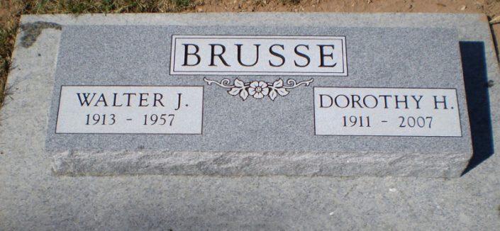 BV134: Bluestone Custom Designed Bevel Headstones for the Brusse family