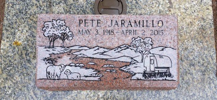 BV162: Morning Rose Stone Custom Designed Bevel Headstones for the Jaramillo family