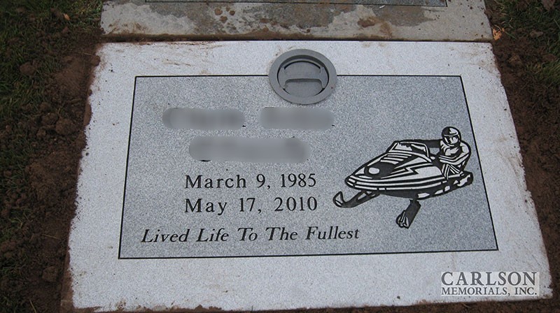flat headstone carlson memorials