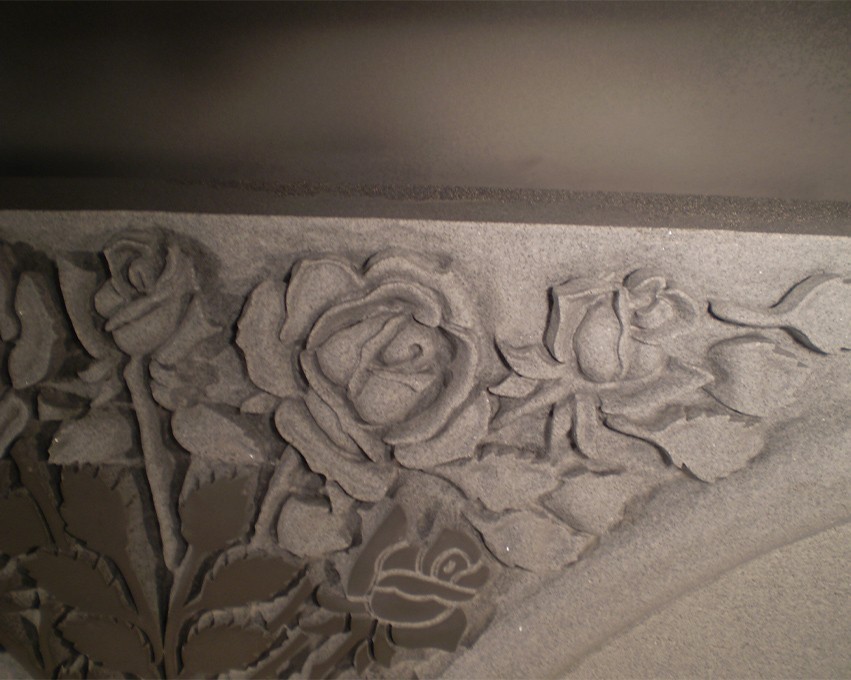 Rose engraving